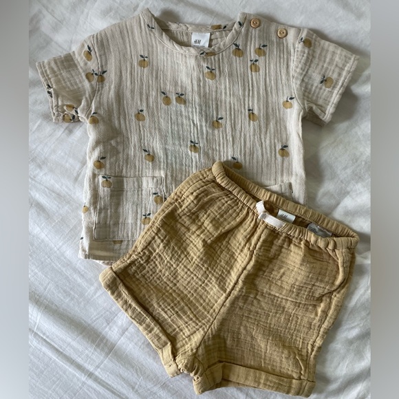 H&M Other - NWT H&M Apple Shirt & Shorts set